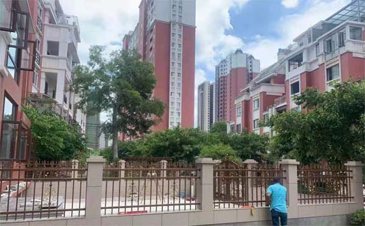 赣县欧洲城别墅庭院栏杆和大门